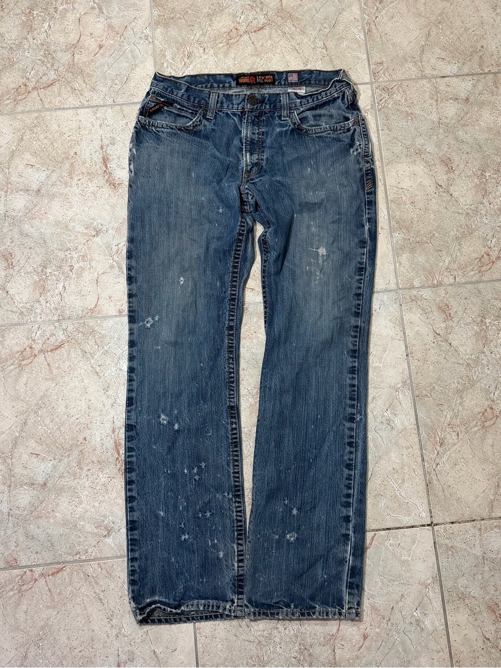 Ariat Work FR M4 Distressed Bootcut Jeans 36x38